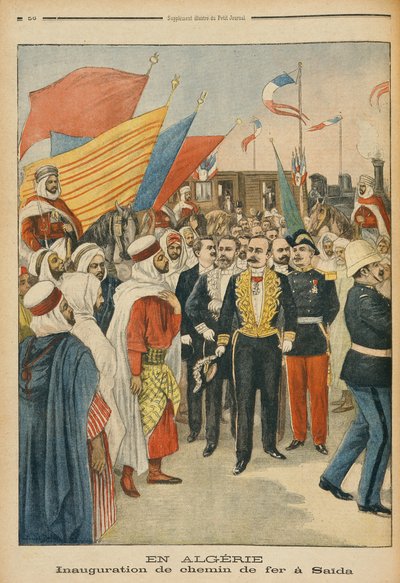 Opening of the Saida Railway in Algeria, illustration from 